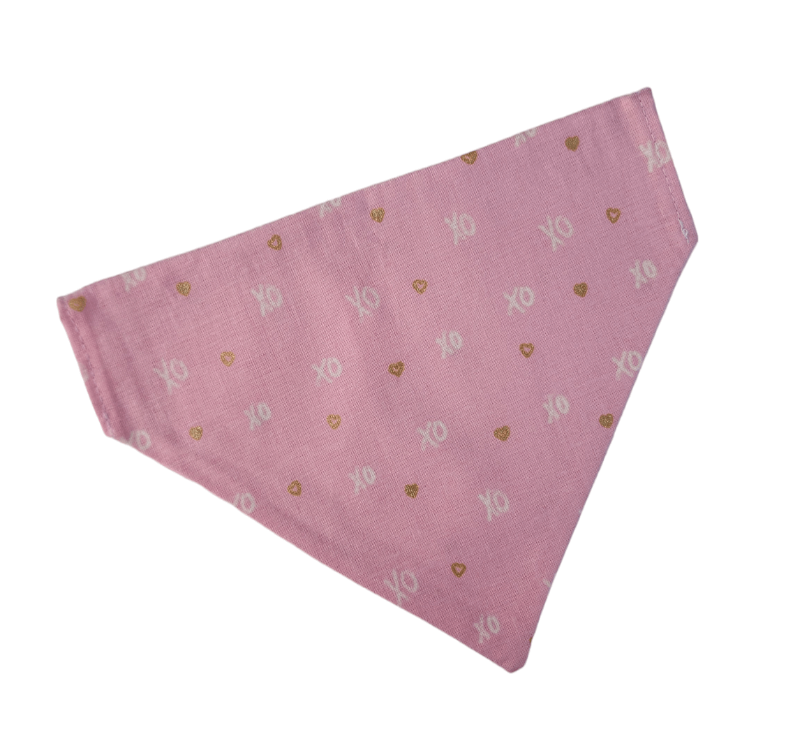 XO Pink Dog Bandana
