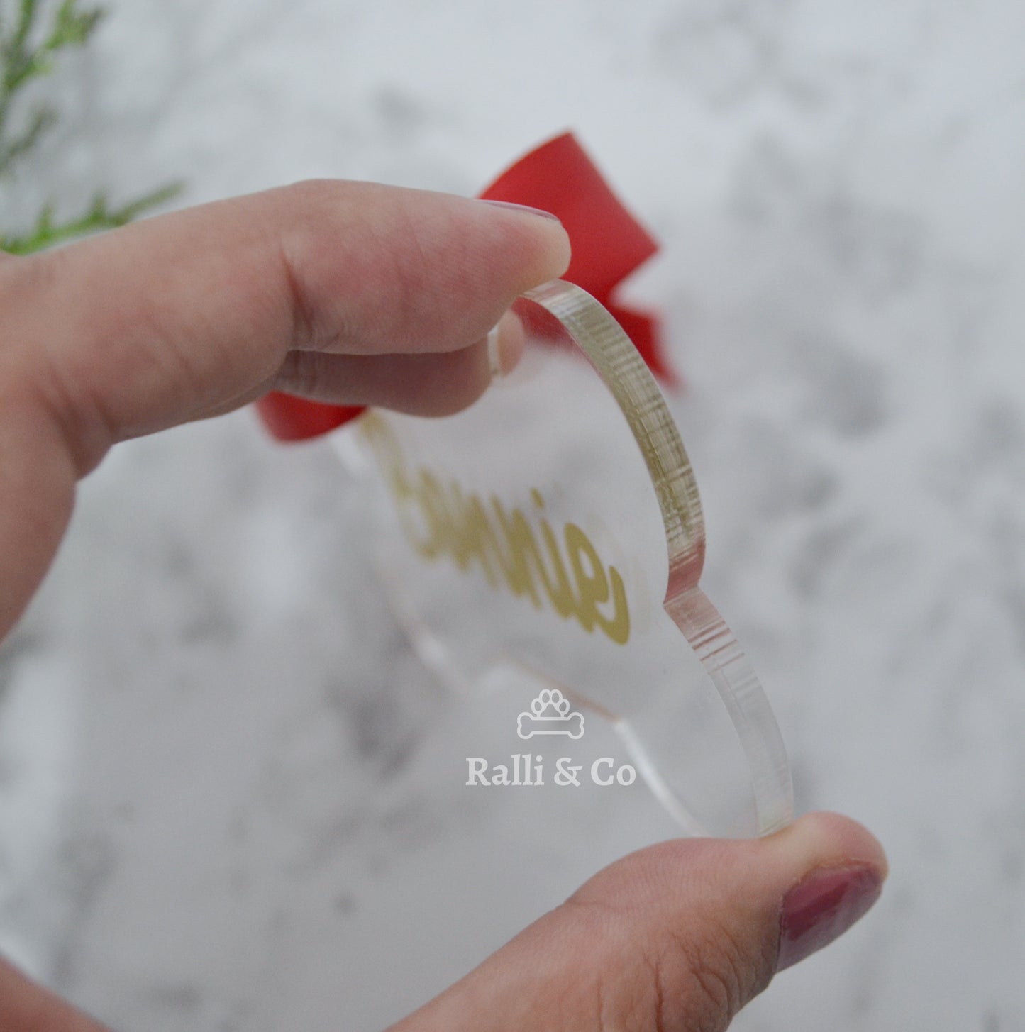 Acrylic Dog Bone Ornament