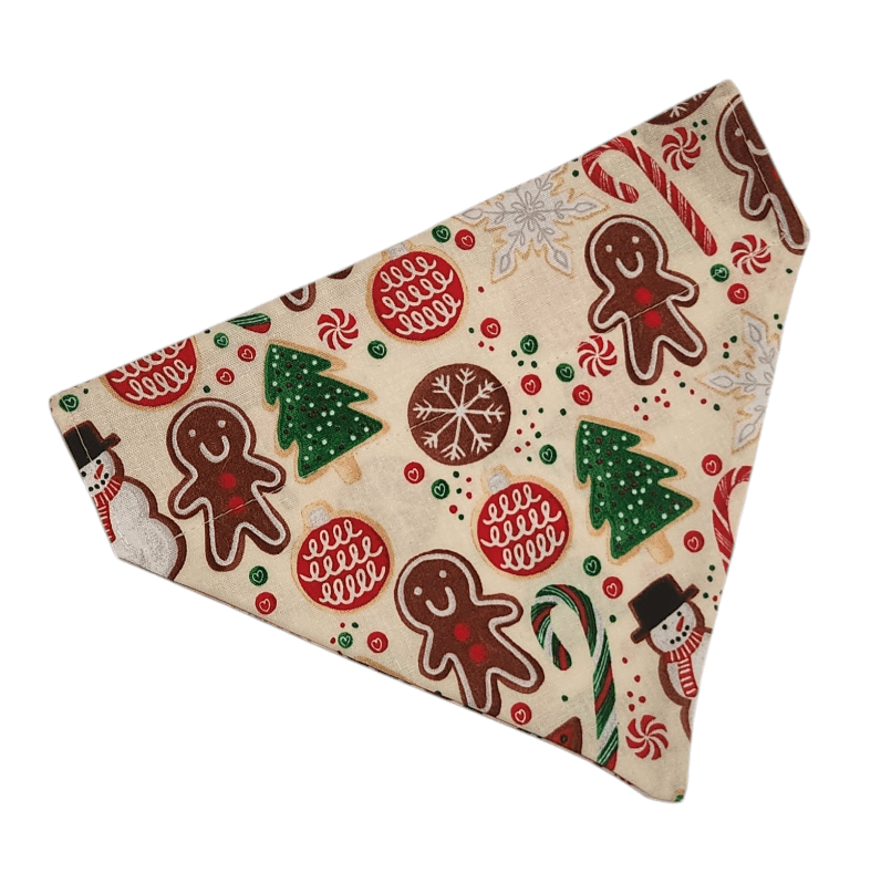 Christmas Cookies Dog Bandana (beige)