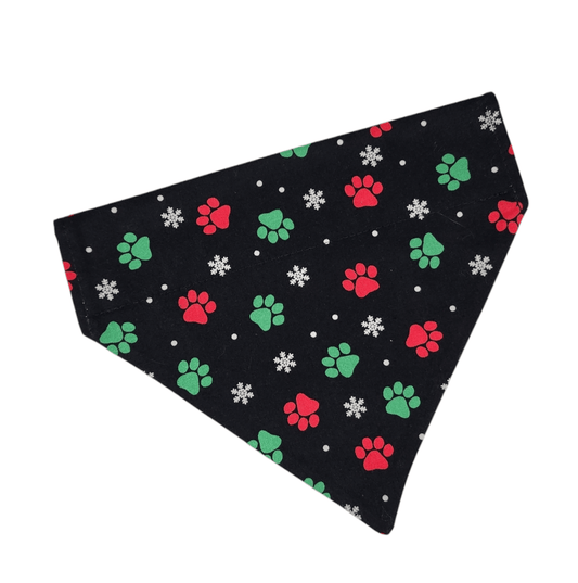 Paw Print Christmas Dog Bandana