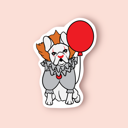 Frenchie Clown Sticker