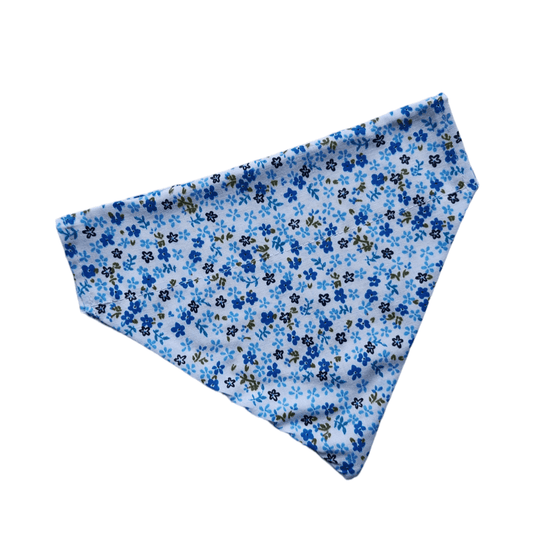 Blue Flowers Dog Bandana