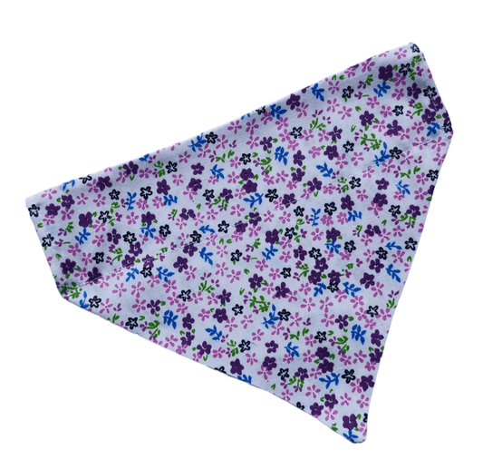 Purple Flowers Dog Bandana