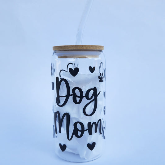 Dog Mom Glass